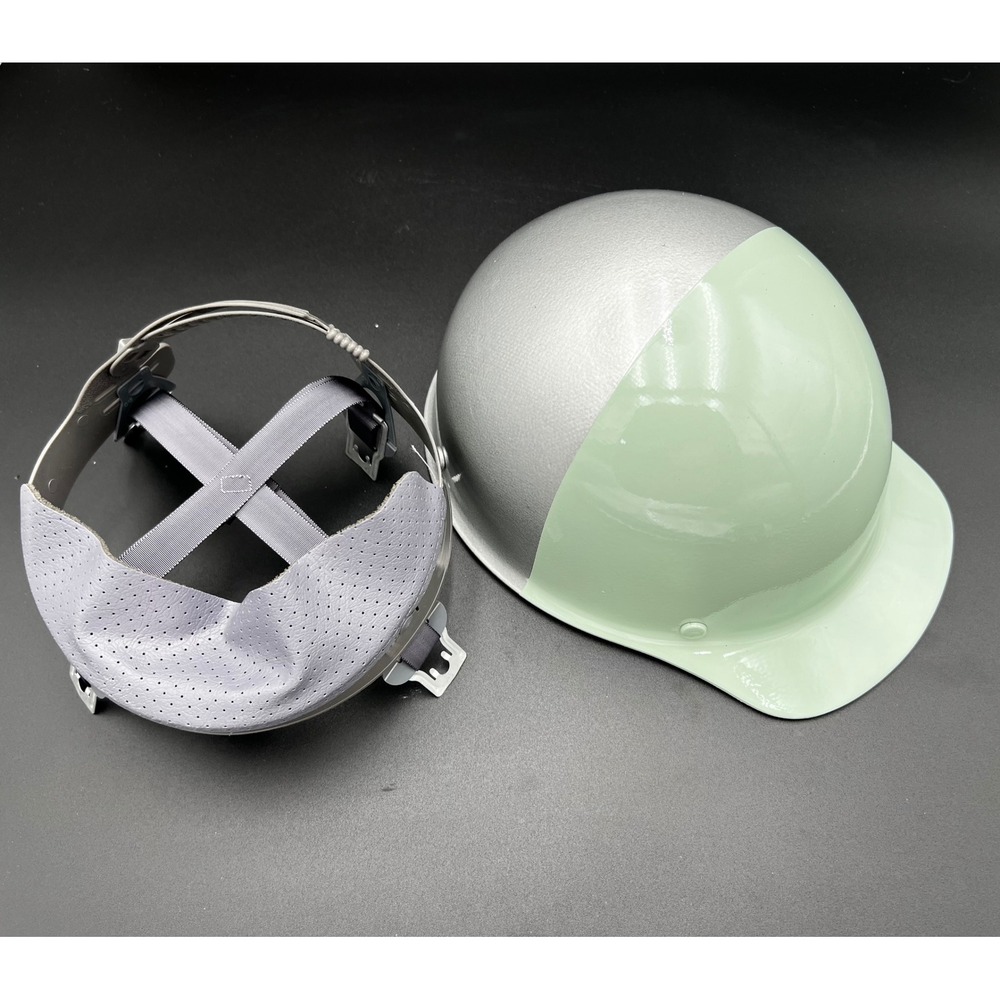 MSA Skullgard Hard Hat Cap Silver Green Phenolic Resin Medium 10166361 NEW